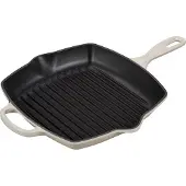 Le Creuset Gietijzeren Vierkante Grillpan Meringue 26cm