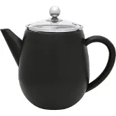 Bredemeijer - Theepot dubbelwandig Eva - 1,1 liter - Mat zwart - Met theezeef