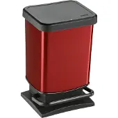 Rotho Paso, 20 liter, rechthoekig, metaal, kunststof, rood, kunststof, geschikt voor terras
