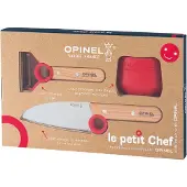 Opinel 'Le petit chef' keukenmessenset, rood