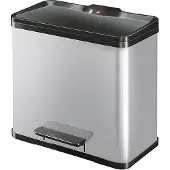 Hailo Pedaalemmer Oko Duo Plus maat L 17+9 L zilver 0630-220