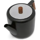 Bredemeijer - Theepot dubbelwandig Duet Design Boston - 1,1 liter - RVS - Mat zwart