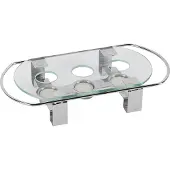 Aps Speisenwärmer 3 flammig Glasplatte 34x18x6cm 35065