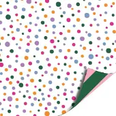 Kassaplan Toonbankrol 30cm 100m- Confetti/streep Multi multi Papier Cadeaupapier