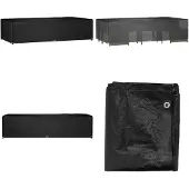 vidaXL Tuinmeubelhoes met 12 oogjes rechthoekig 315x160x75 cm