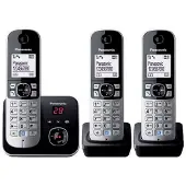 Panasonic Draadloze telefoon KX-TG6823 Trio met antwoordapparaat Zwart