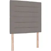 vidaXL Boxspring bed met matras met LED Taupe 120 x 200 cm Stof