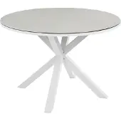 Beliani MALETTO - Ronde tafel-Wit-Aluminium