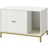 Usorteret Kast voor kattenbak, witgoudkleur / 80 x 50 x 55 cm