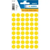 Herma Multipurpose-etiketten, Ø 13 mm, rond geel, permanent hechtend, om met de hand t - 20 stuks