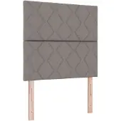 vidaXL Boxspring bed met LED-stripverlichting Taupe 120 x 200 cm Stof