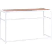 Beliani AVETRANA - Tuintafel - Wit - 150 x 50 cm - Staal