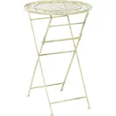 Beliani BIVIO - Tuinbartafel - Lichtgroen - 60 x 60 cm - IJzer