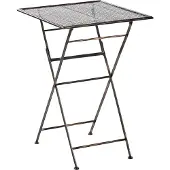 Beliani BORMIO - Tuinbartafel - Zwart - 60 x 60 cm - IJzer