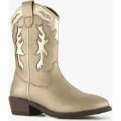 Groot leren meisjes cowboylaarsjes goud maat 31