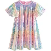 Next Jurk blauw / geel / groen / pink