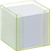 Folia Zettelbox LUXBOX transparent inkl. 800 Notizzettel weiß