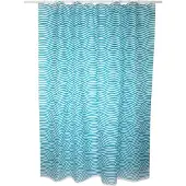 MSV Douchegordijn Wave Blauw 180cm