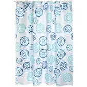 MSV Douchegordijn Dots Blauw 180cm