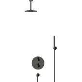 Maxaro Radius Regendouche Inbouw | Zwart chroom 20 cm Regendouche Thermostatisch