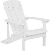 Beliani ADIRONDACK - Tuinstoel - Wit - Kunsthout