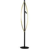 LUCANDE Design vloerlamp Matwei, dimbaar, zwart, Woon-/ Eetkamer, Aluminium, Design, vloerlamp