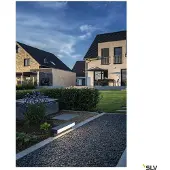 SLV L-Line Out LED sokkellamp CCT, hoogte 10 cm, zwart, Aluminium, Modern