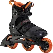 K2 Rolschaatsen - Trio LT 100 M - Zwart/Oranje - Skeelers - - 44 - Rolschaatsen