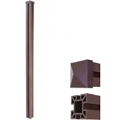 Mendler WPC paal Sarthe WPC afrastering, pijlerpaal, insteeksysteem ~ 240cm, bruin