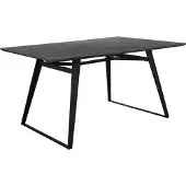 Loft 24 Fuji|Eettafel 120x80 cm 8 plaatsen in bruin-grijs frame zwart