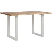 DOMUS Melody|Eettafel 140 cm 6 plaatsen in Acaciahout Wit