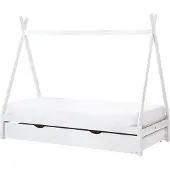 Beliani TALMONTIERS - Onderschuifbed - Wit - 90 x 200 cm - Grenenhout