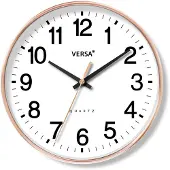 Versa Wandklok , wit, kunststof, 4,3 x 30 x 30 cm