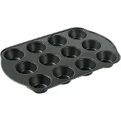 Funktion Muffinplaat Anti-aanbak x12 Zwart
