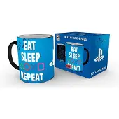 Ginza.se PLAYSTATION - Mug Heat Change - 320 ml - Eat Sleep Repeat