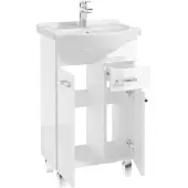 Deftrans Mea - Wastafelmeubel - Wit Hoogglans - Keramische Wastafel - Standaard Type