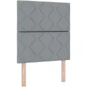 vidaXL LED Box Spring Bed met hoofdeinde Lichtgrijs 80 x 200 cm Stof