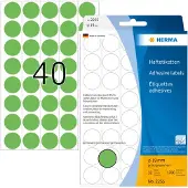 Herma Etiket 2255 rond 19mm groen 1280stuks - 3 stuks