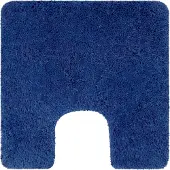 Spirella Highland Toiletmat - Badmat 55 x 55 cm - Zachte Badkamer Mat met Absorberend Oppervlak - Blauw