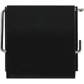 Spirella MSV Toiletrolhouder wand/muur - metaal met afdekklepje - zwart - Toiletrolhouders