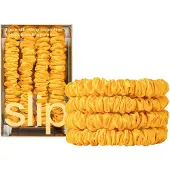 Slip Pure Silk Skinny Scrunchies Golden Haarelastiek 4 st