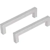 Differnz meubelgreep vierkant 128 mm mat chroom 2 stuks
