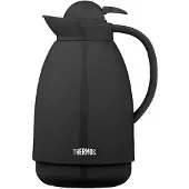 Thermos Black Push schenkkan - 1 liter - zwart