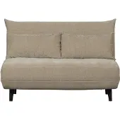 Woood Xem Slaapbank - 1-Persoons - Chenille stof - Naturel - 80x122x92