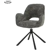 Tower Living Eetkamerstoel Isola - Charcoal Stof - 64x63x89cm