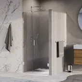 Brauer Void profielloze nisdeur 90cm met draaideur 60cm aan muur chroom