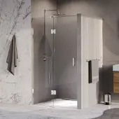 Brauer Void profielloze nisdeur 120cm met draaideur 60cm aan glas chroom