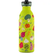 24Bottles Drinkfles 'Kids Urban' appel / fuchsia / rood / wit