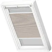 Velux Manueel Verduisterend Plisségordijn Fhc Pk04 1171swl Donkerzand White Line