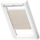 Velux Manueel Lichtdoorlatend Plisségordijn White Line Fhl M06 1275swl Naturel